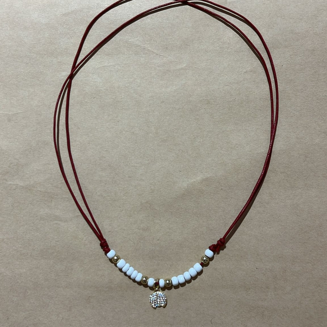 COLLANA CORDA COCCINELLA