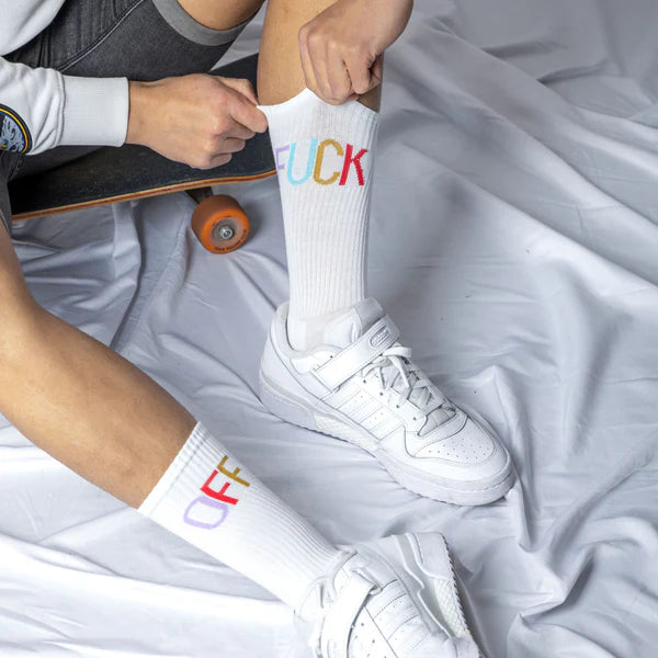 CALZINI FUCK OFF RAINBOW