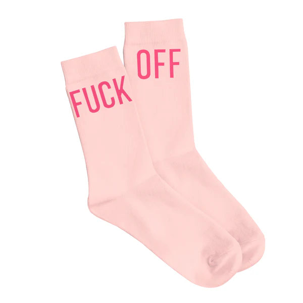 CALZINI FUCK OFF ROSA