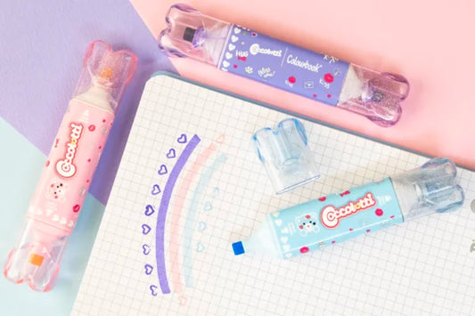 SET TRE EVIDENZIATORI CON TIMBRO