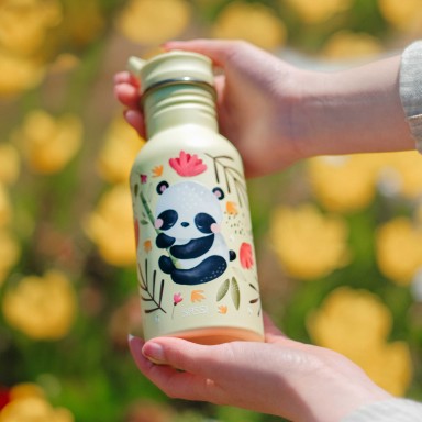 Gnummy il Panda Borraccia in acciaio inox 500ml Sassi