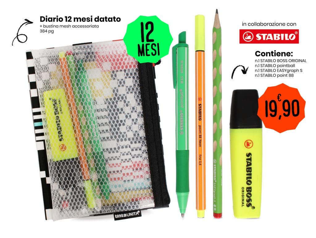 Diario 12 Mesi tintaUNITA x STABILO