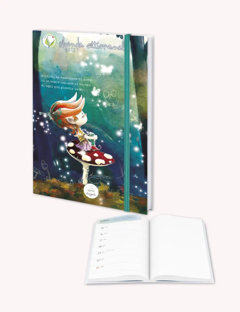Agenda Settimanale Notte Stellata 2027 Disegnata