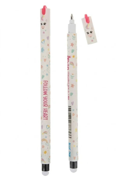 Penna Gel Cancellabile Queen Unicorno