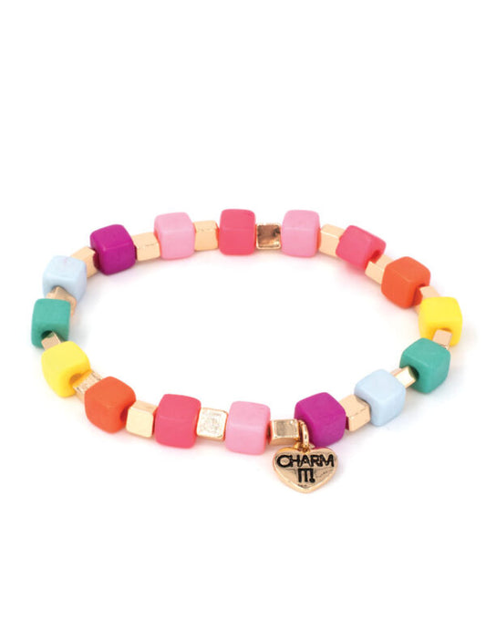 BRACCIALE CON PERLINE A CUBO