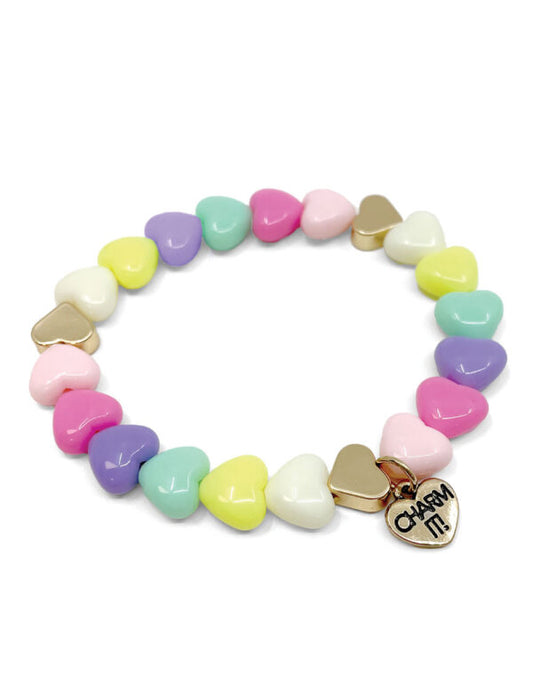 BRACCIALE CON PERLINE A CUORE