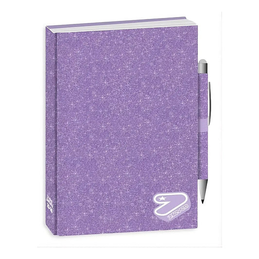 Diario Datato Seven® Glitterato Glicine con Penna Abbinata — Anno Scolastico 2026/2027