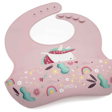Sparkly l'Unicorno Bavaglino in silicone Sassi