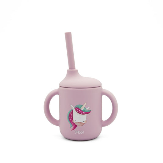 Sparkly l'Unicorno Bicchiere con cannuccia in silicone Sassi