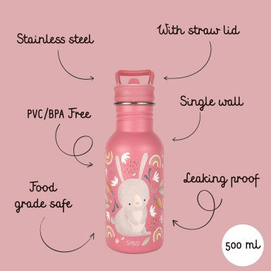Fluffy la Coniglietta Borraccia in acciaio inox 500ml Sassi