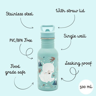 Munchy l'Orso Borraccia in acciaio inox 500ml Sassi