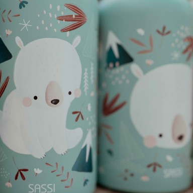Munchy l'Orso Borraccia in acciaio inox 500ml Sassi