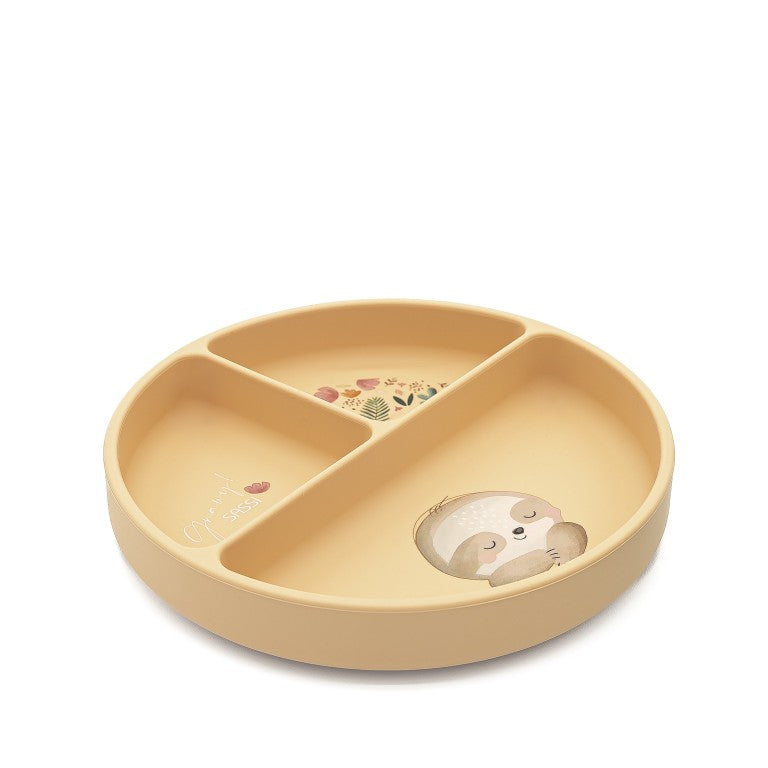 Gnawy il Bradipo Piatto con ventosa in silicone Sassi
