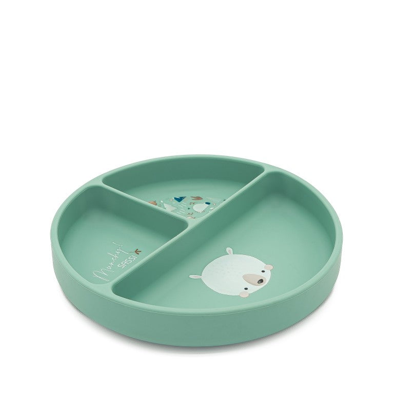 Munchy l'Orso Piatto con ventosa in silicone Sassi