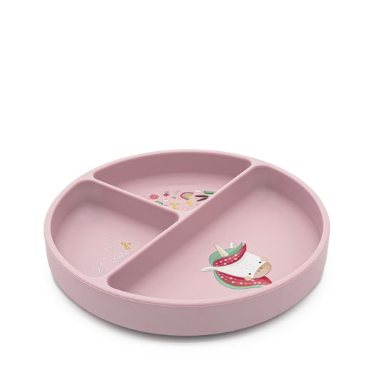 Sparkly l'Unicorno Piatto con ventosa in silicone Sassi