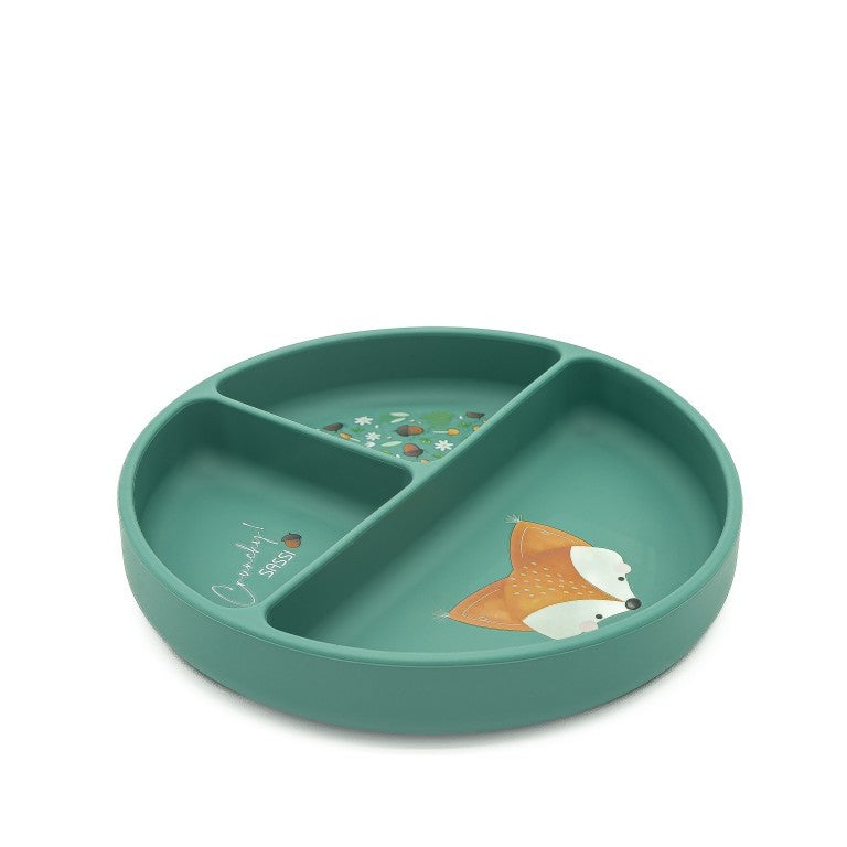 Crunchy la Volpe Piatto con ventosa in silicone Sassi