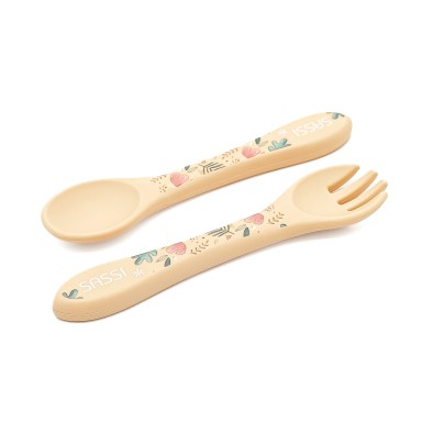 Gnawy il Bradipo Posate in silicone Sassi