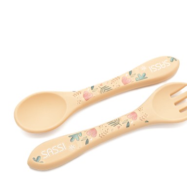 Gnawy il Bradipo Posate in silicone Sassi