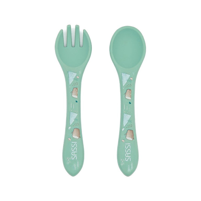 Munchy l'Orso Posate in silicone Sassi