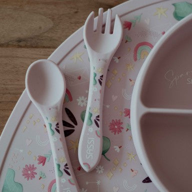 Sparkly l'Unicorno Posate in silicone Sassi