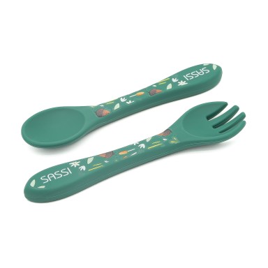 Crunchy la Volpe Posate in silicone Sassi