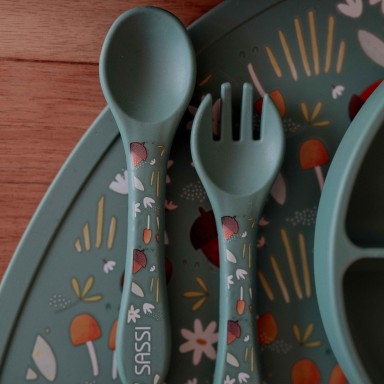 Crunchy la Volpe Posate in silicone Sassi