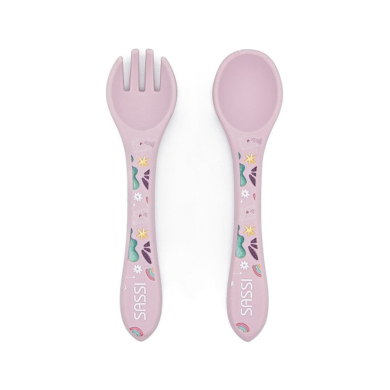 Sparkly l'Unicorno Posate in silicone Sassi